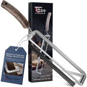 Bread Bow Knife Sharp Cutter Japan Designed Bread Cutter 4" Thick Slices NEW
